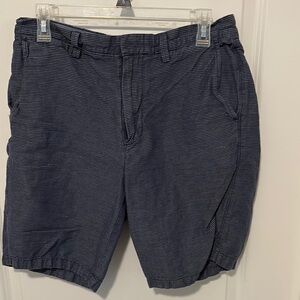 Men's Striped Navy Blue Shorts